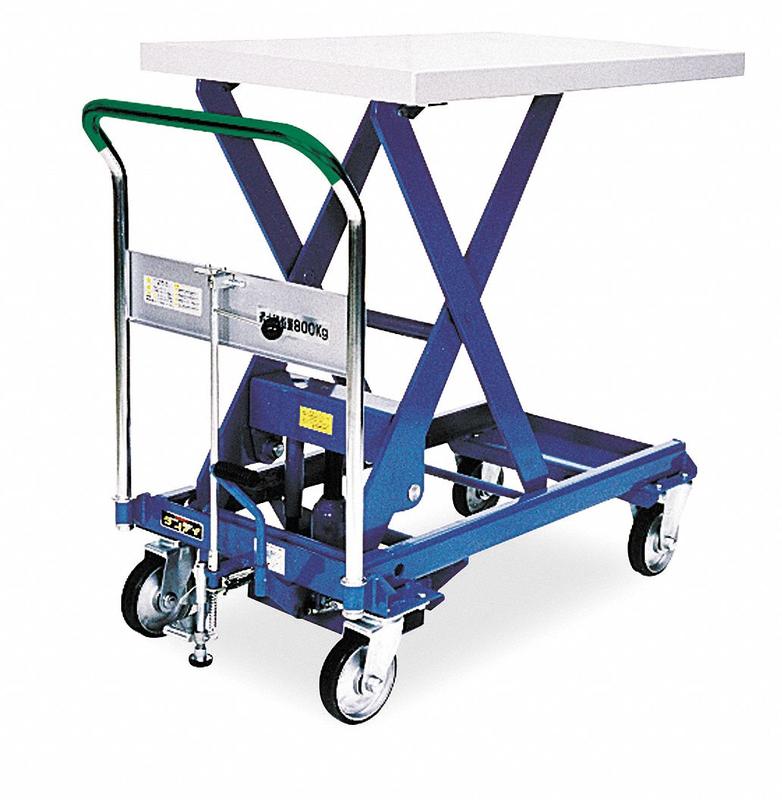 Scissor Lift Cart 1760 lb Steel Fixed MPN:A-800