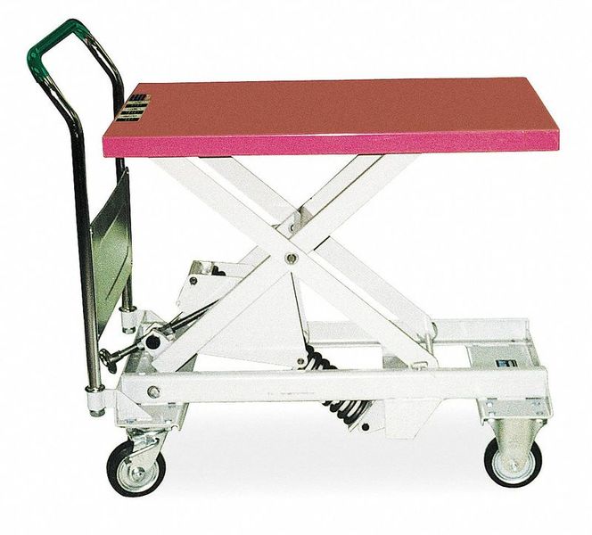 Scissor Lift Cart 330 lb Steel Fixed MPN:DLV-150