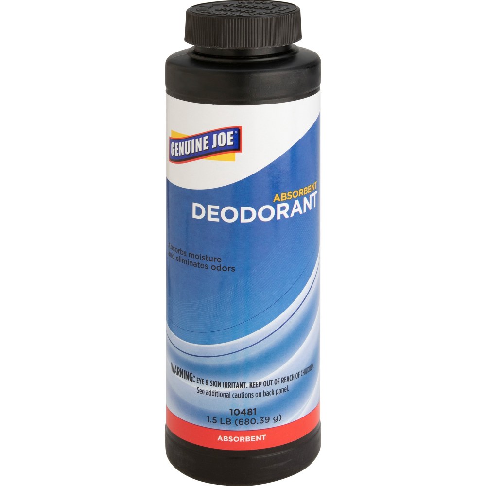 Genuine Joe Deodorizing Absorbent - 24 oz (1.50 lb) - 1 Bottle - Easy to Use, Absorbent, Caustic-free, Deodorant, Deodorize, Non-corrosive, No-mess, Non-hazardous - Light Brown (Min Order Qty 9) MPN:10481