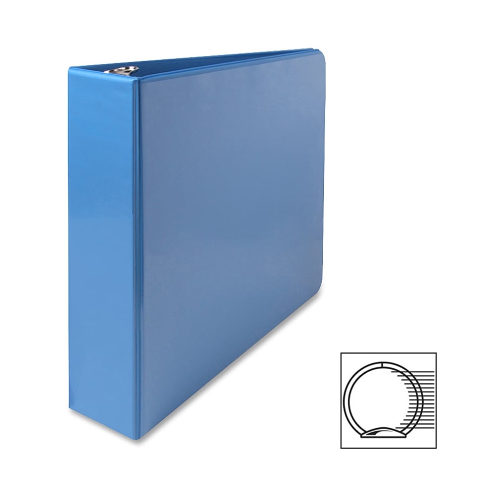 Sparco Premium View 3-Ring Binder, 2in Round Rings, Light Blue (Min Order Qty 6) MPN:01642