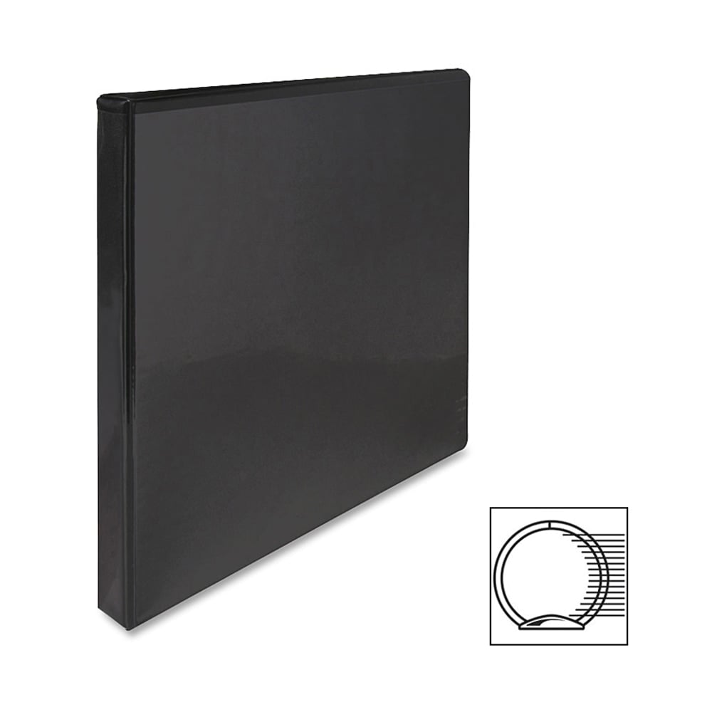 Sparco Premium View 3-Ring Binder, 1/2in Round Rings, 96% Recycled, Black (Min Order Qty 7) MPN:19550