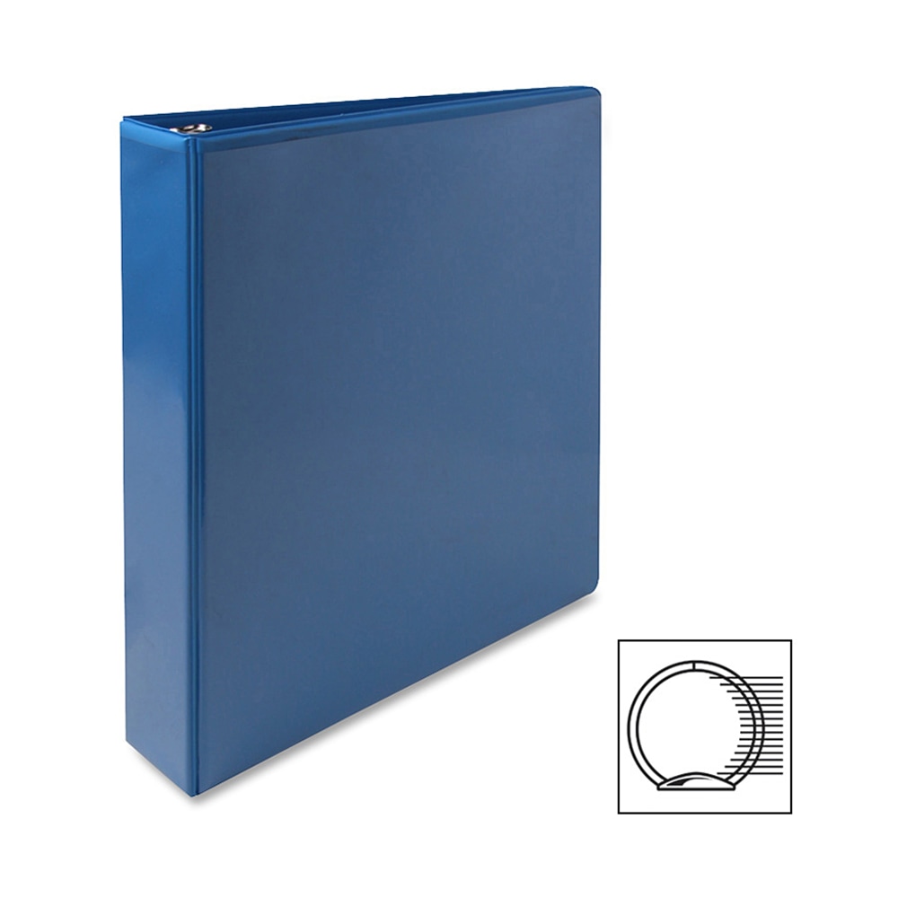 Sparco Premium View 3-Ring Binder, 1 1/2in Round Rings, 96% Recycled, Light Blue (Min Order Qty 8) MPN:19652