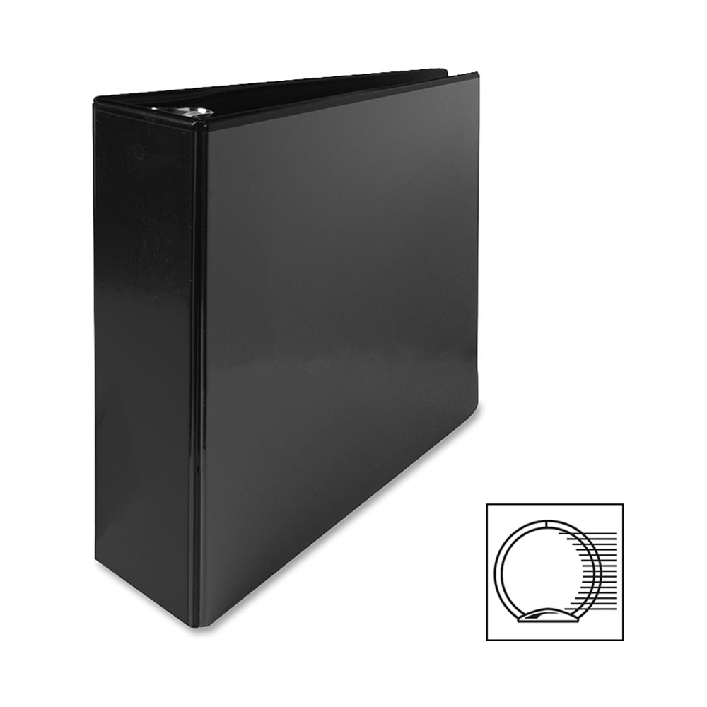 Sparco Premium View 3-Ring Binder, 3in Round Rings, 96% Recycled, Black (Min Order Qty 5) MPN:19750