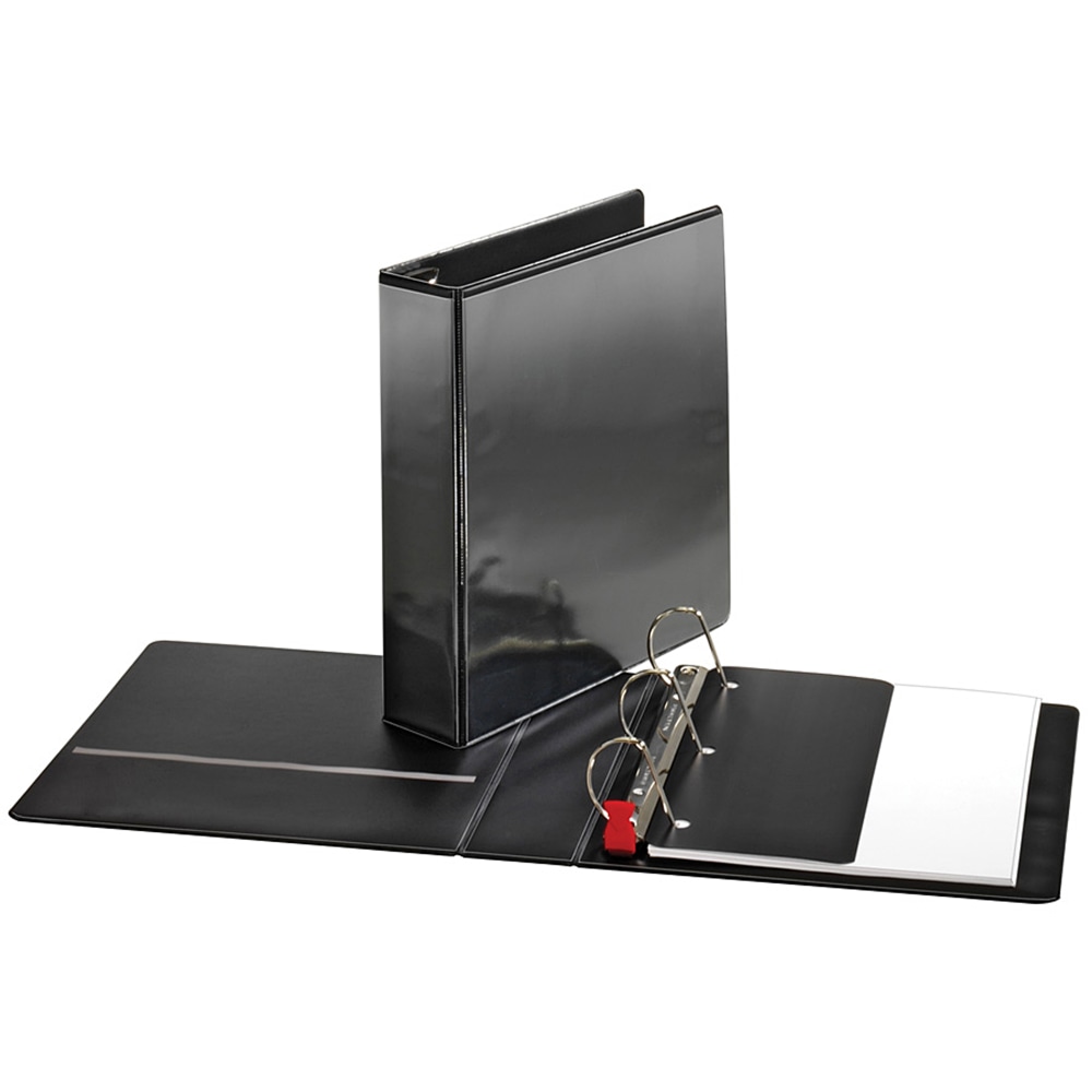 Sparco Locking View 3-Ring Binder, 2in D-Rings, 44% Recycled, Black (Min Order Qty 4) MPN:26960