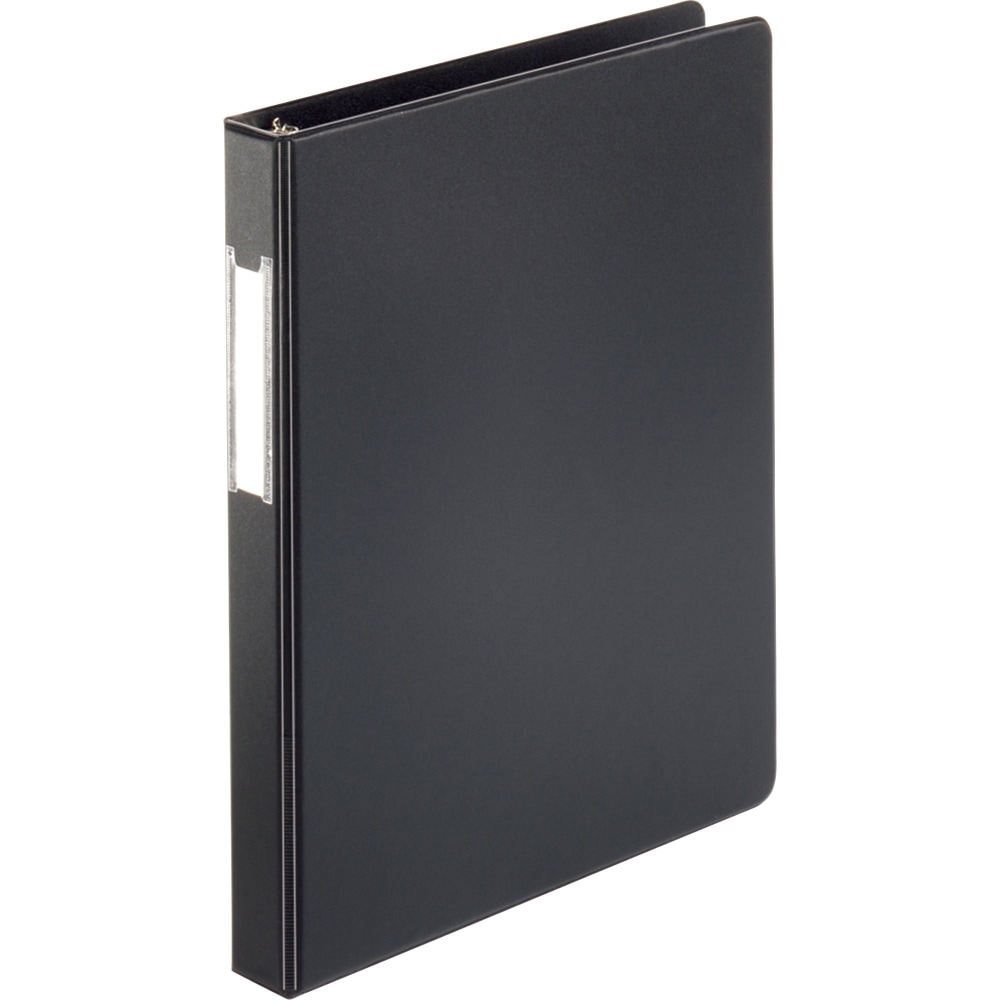 Business Source Basic 3-Ring Binder, 1in Round Rings, Black (Min Order Qty 15) MPN:28559