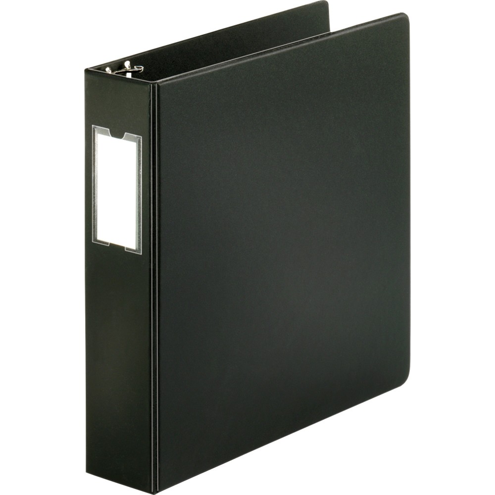 Business Source Basic 3-Ring Binder, 2in Round Rings, Black (Min Order Qty 8) MPN:28561