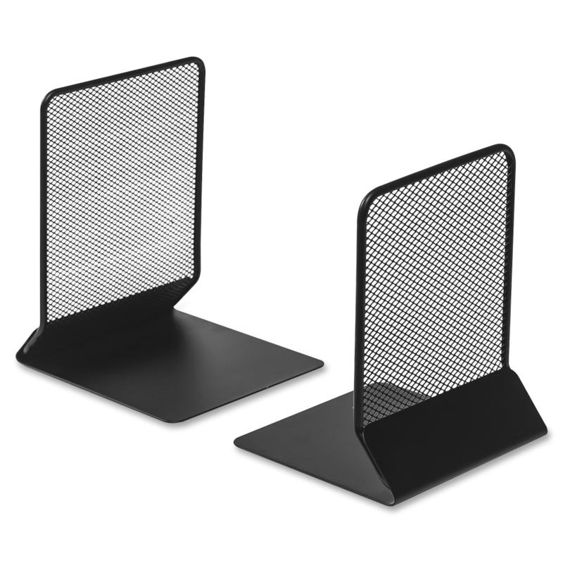 Lorell Mesh Bookends, Black, Set Of 2 (Min Order Qty 3) MPN:84242