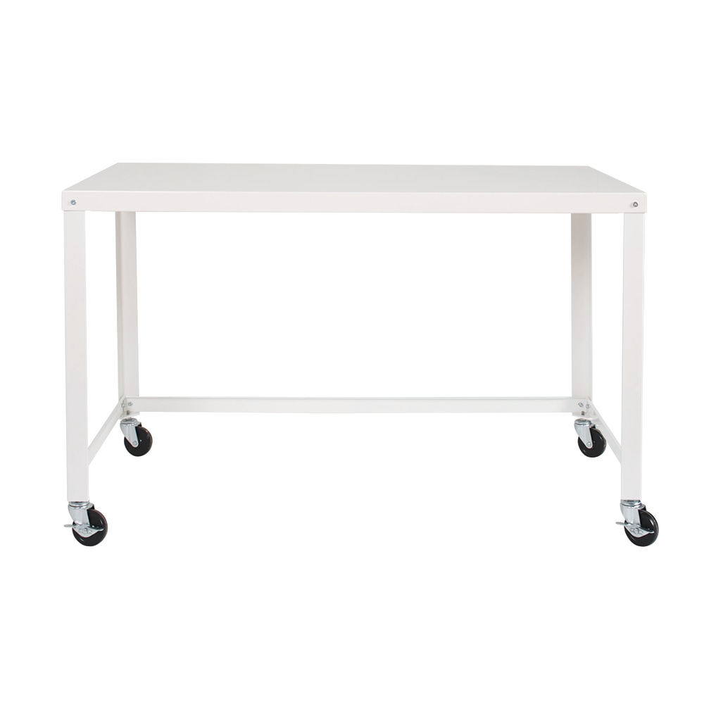 Lorell Steel Mobile Series Workstation, 29-1/2inH x 48inW x 23inD, White MPN:34418