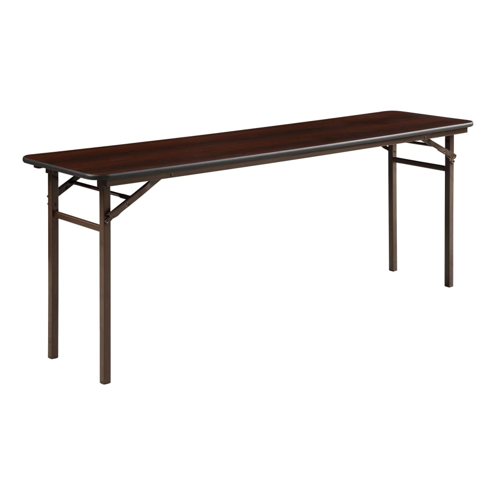 Lorell Laminate Folding Banquet Table, 29inH x 72inW x 18inD, Mahogany MPN:60727