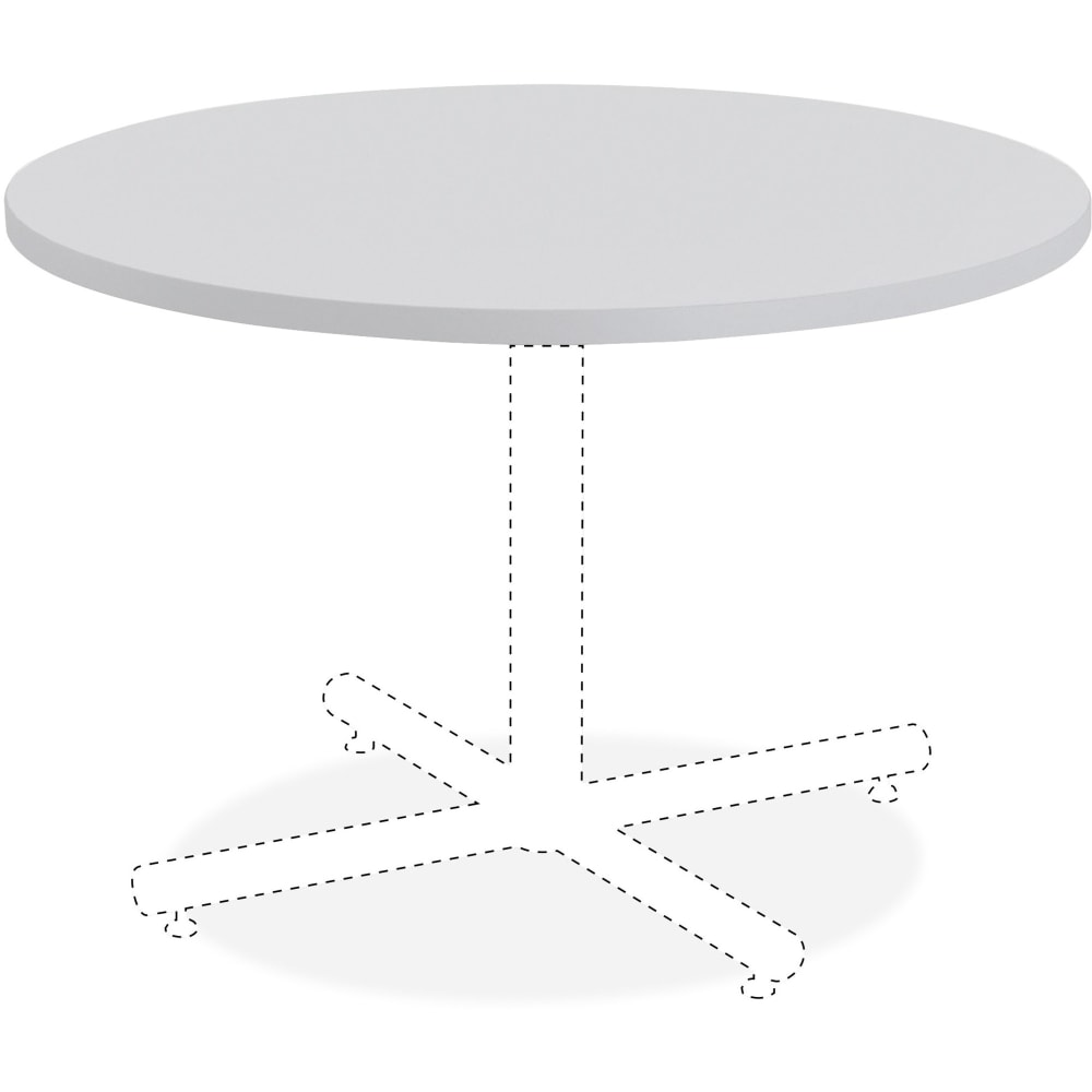 Lorell Hospitality Round Table Top, 42inW, Light Gray MPN:62579