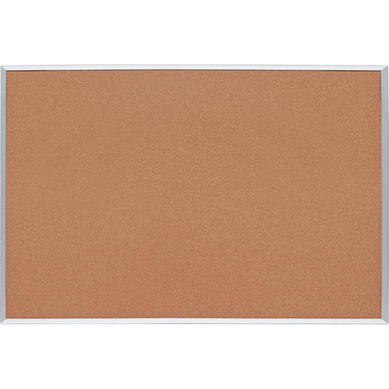 Lorell Basic Cork Bulletin Board, 48in x 72in, Aluminum Frame With Silver Finish MPN:19070