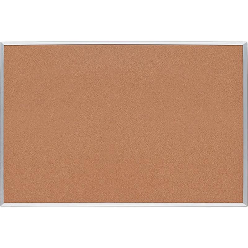 Lorell Basic Cork Board, 36in x 24in, Aluminum Frame With Brown Finish MPN:19764