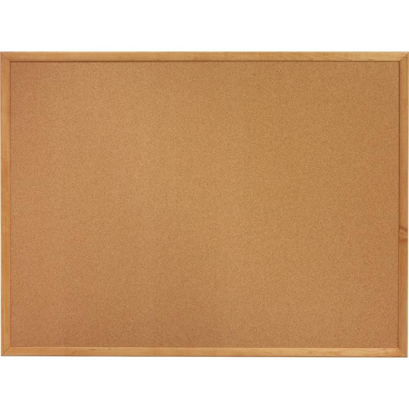 Lorell Wood Frame Cork Board, 36in x 24in, Wood Frame With Oak Finish (Min Order Qty 2) MPN:19767