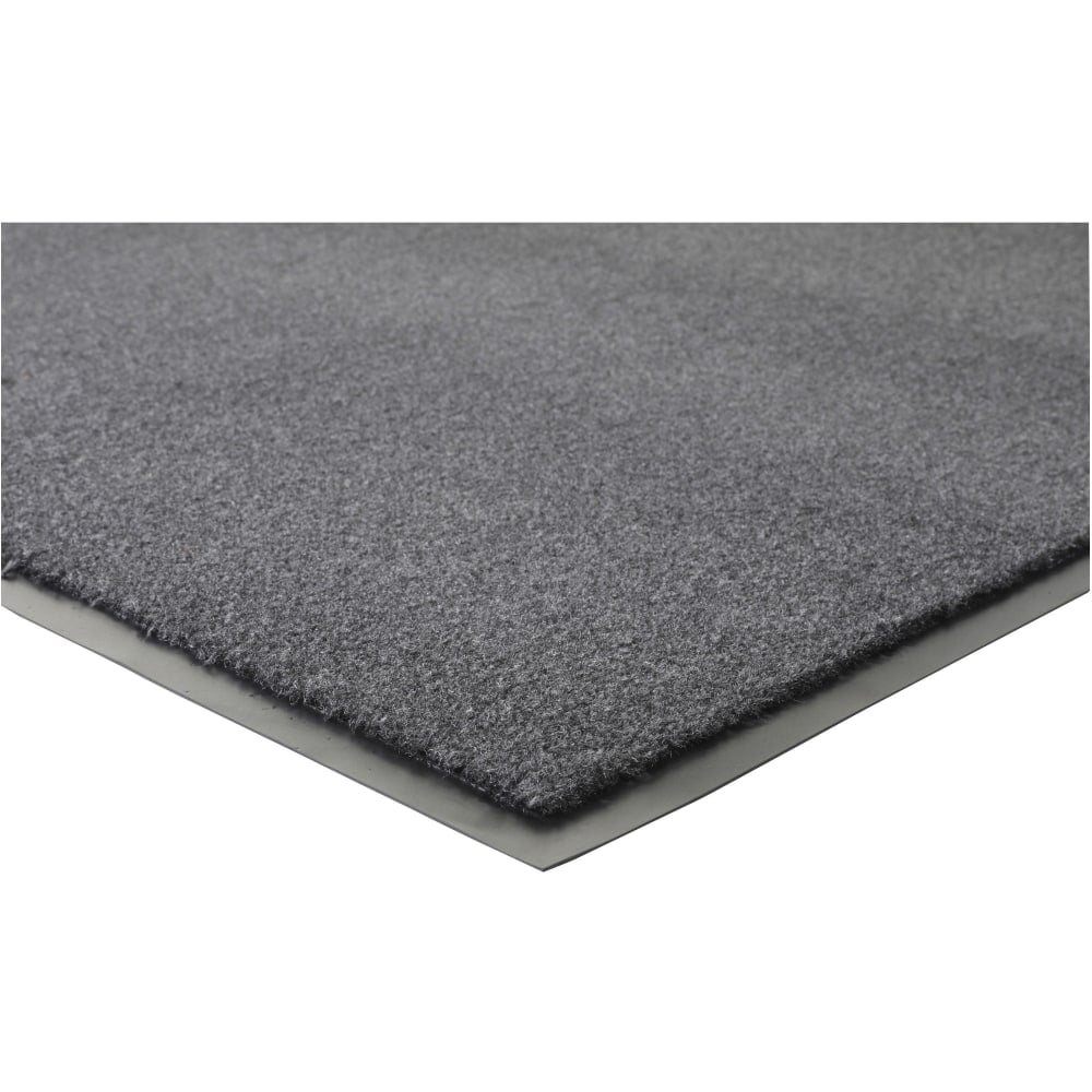 Genuine Joe Silver Series Indoor Entry Mat - Building, Carpet, Hard Floor - 10 ft Length x 36in Width - Plush - Charcoal - 1Each MPN:59459