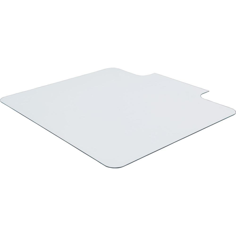 Lorell 45in x 53in Glass Chair Mat With Lip, Clear MPN:LLR82837