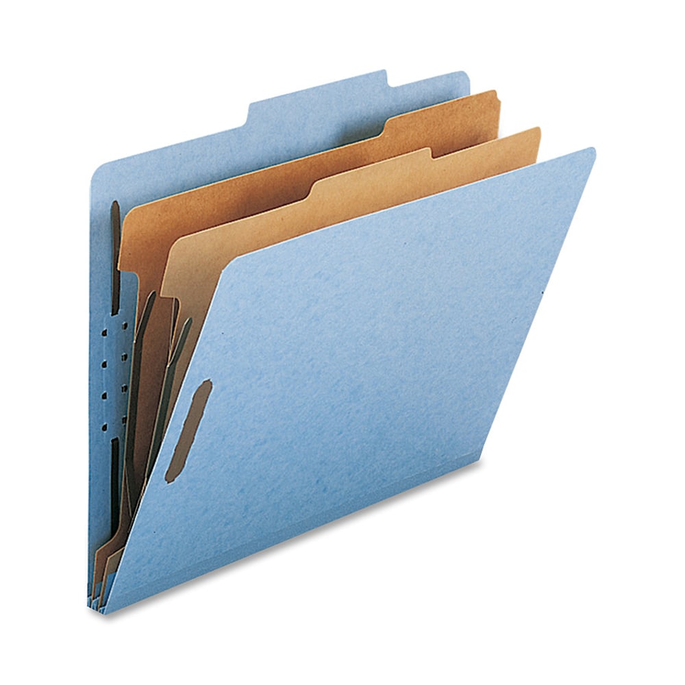 Nature Saver 2-Divider Classification Folders, Letter Size, Blue, Box Of 10 (Min Order Qty 2) MPN:SP17205