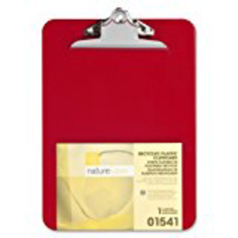 Nature Saver Plastic Clipboards, 9in x 12in, 100% Recycled, Red (Min Order Qty 20) MPN:01541