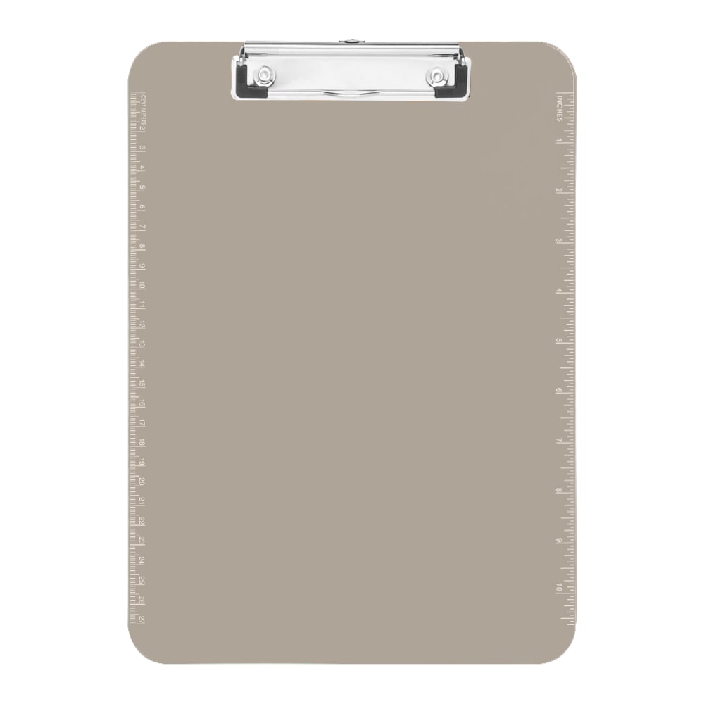 Sparco Plastic Clipboard With Flat Clip, 8 1/2in x 11in, Smoke (Min Order Qty 10) MPN:01870