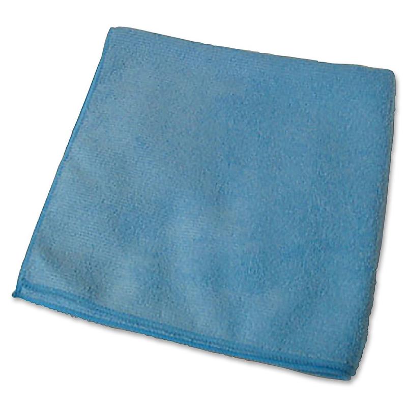 Genuine Joe General Purpose Microfiber Cloth - For General Purpose - 16in Length x 16in Width - 12.0 / Bag - 15 / Carton - Blue MPN:39506CT