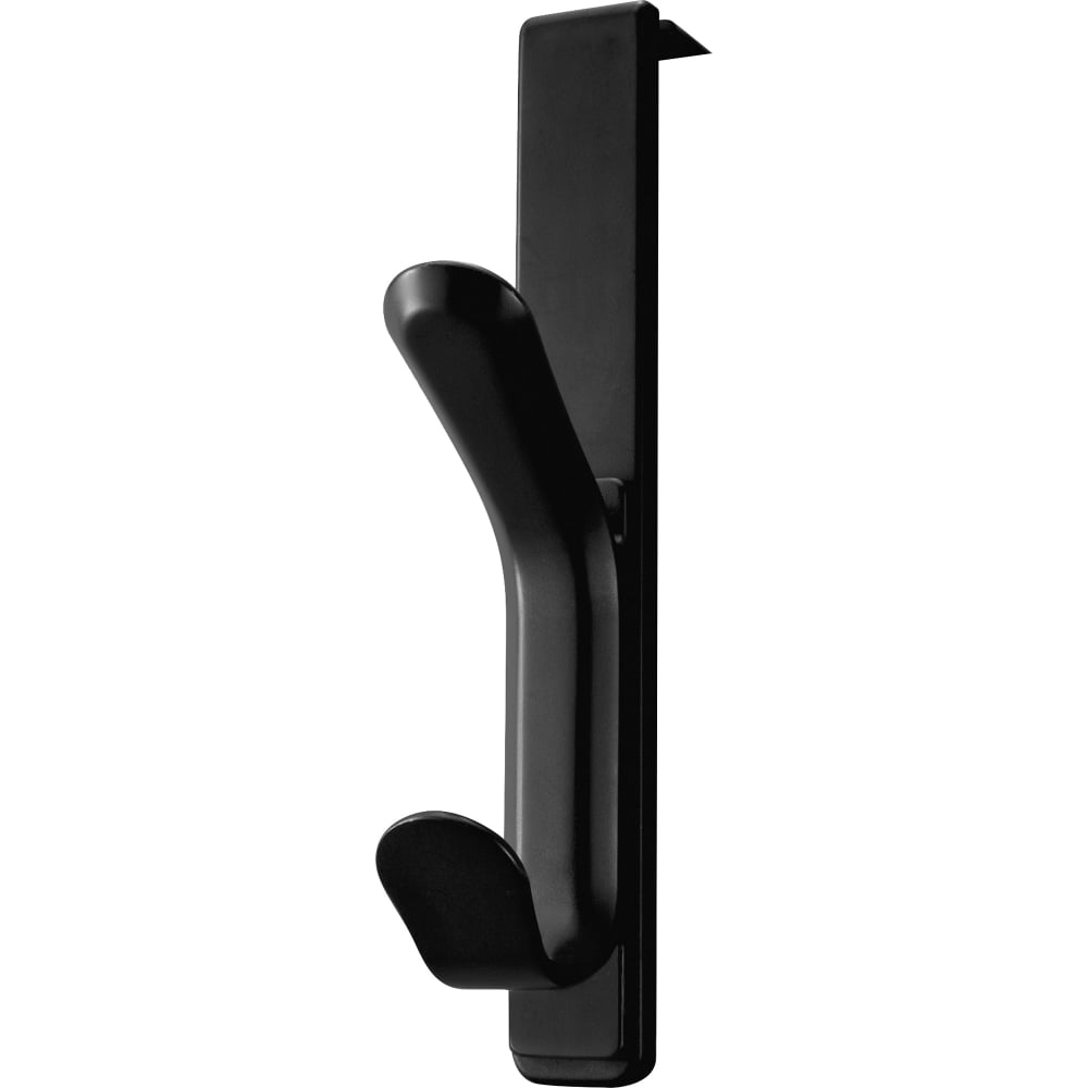 Lorell Cubicle Plastic Double Coat Hook, Black (Min Order Qty 6) MPN:80665