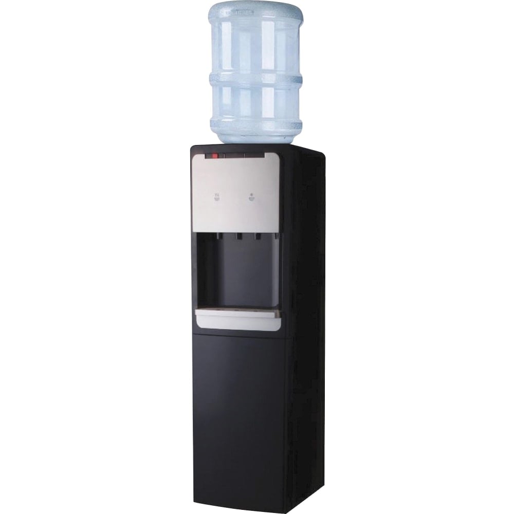 Genuine Joe 110-volt Water Cooler - 1.32 gal - 38in x 13.4in x 12.3in - Black, Silver MPN:22554