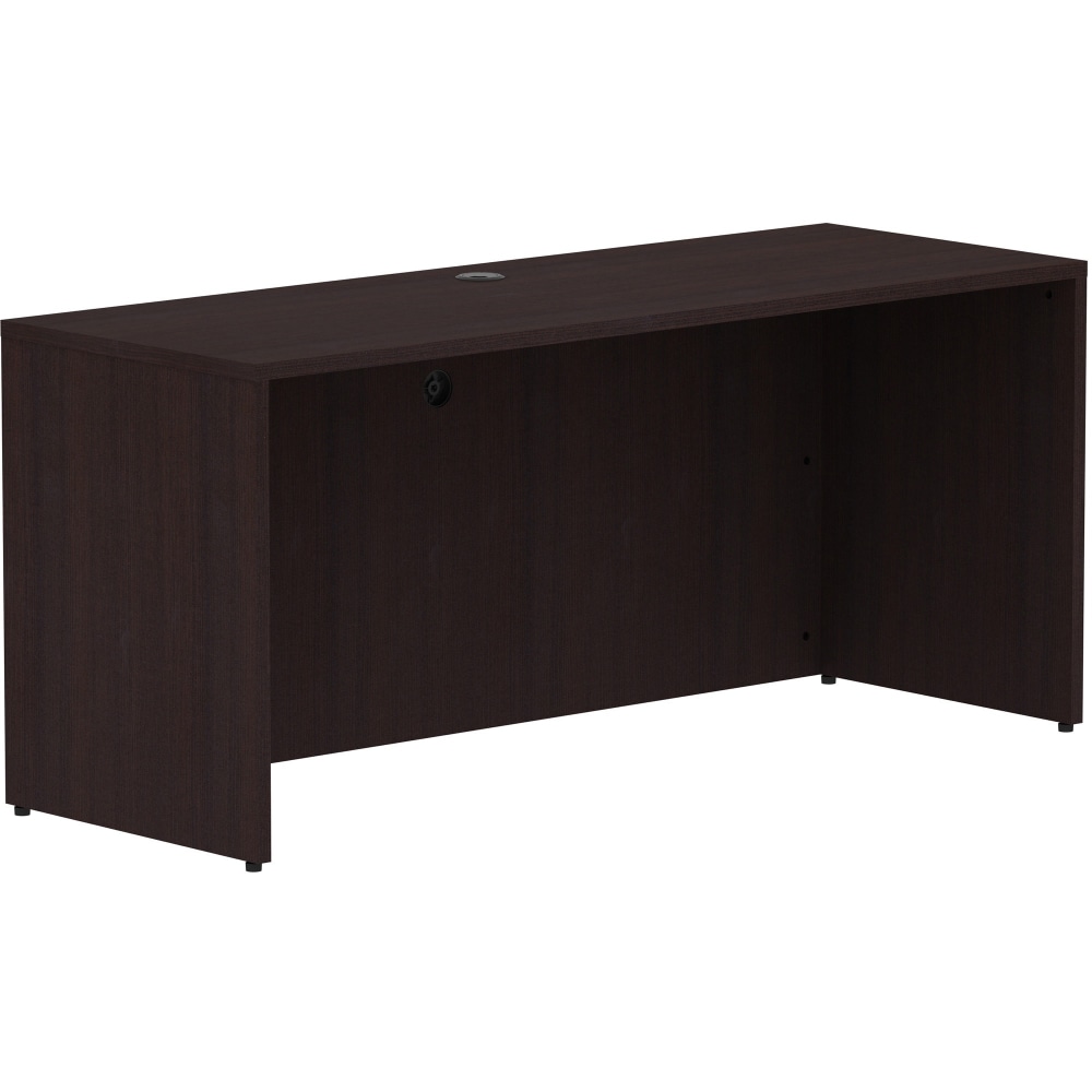 Lorell 66inW Credenza Computer Desk Shell, Espresso MPN:18265