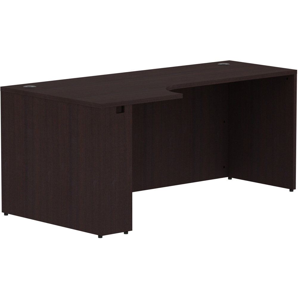 Lorell 72inW Left-Corner Credenza Computer Desk, Espresso MPN:18267