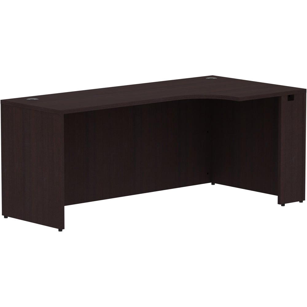 Lorell 72inW Right-Corner Credenza Computer Desk, Espresso MPN:18268