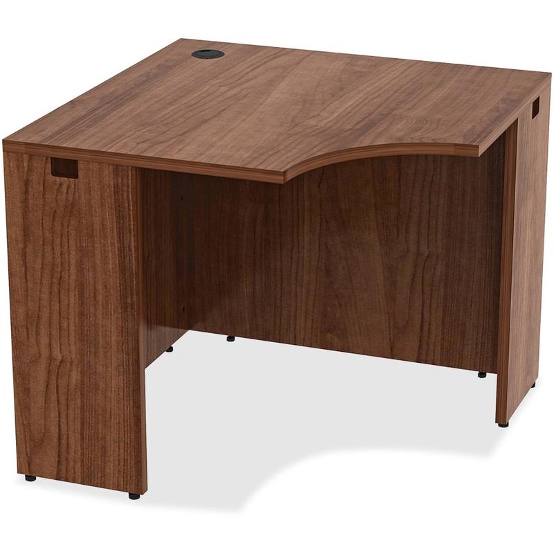 Lorell Essentials 34inW Corner Computer Desk, Walnut MPN:34391