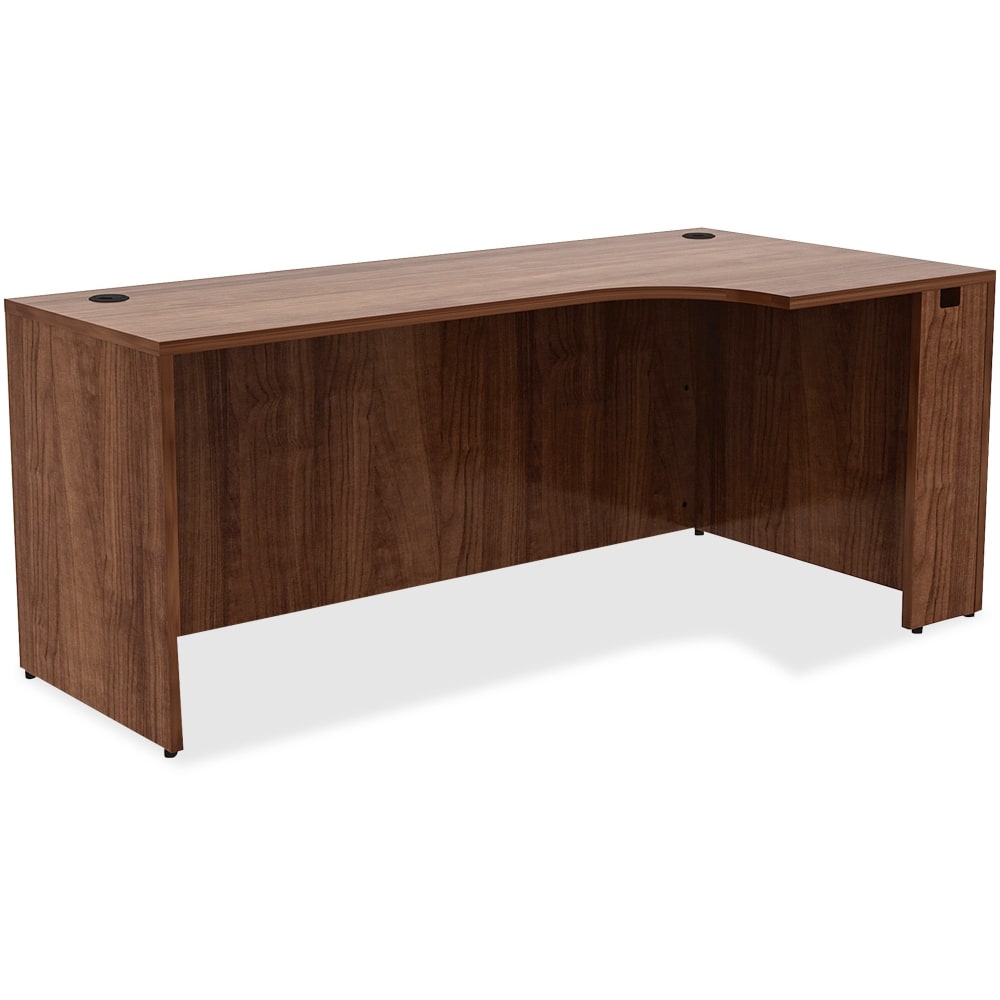 Lorell Essentials 72inW Right Corner Computer Desk Credenza, Walnut MPN:34395