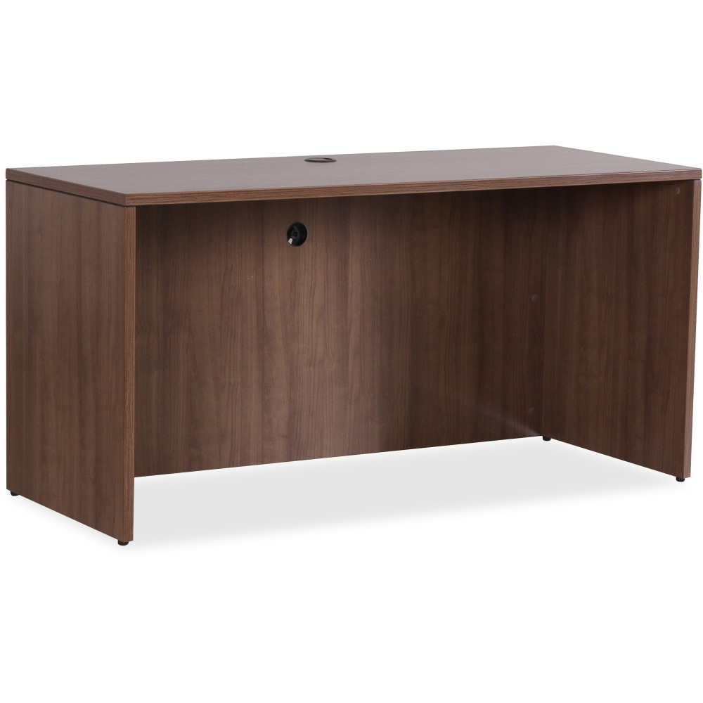 Lorell Essentials 66inW Computer Desk Credenza Shell, Walnut MPN:69970