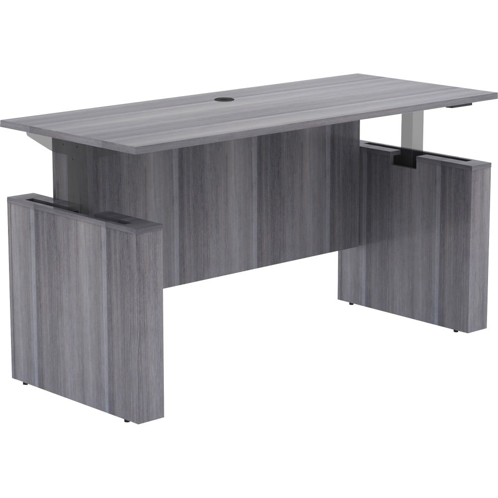 Lorell Essentials Electric 72inW Sit-to-Stand Desk Shell, Weathered Charcoal MPN:LLR69578