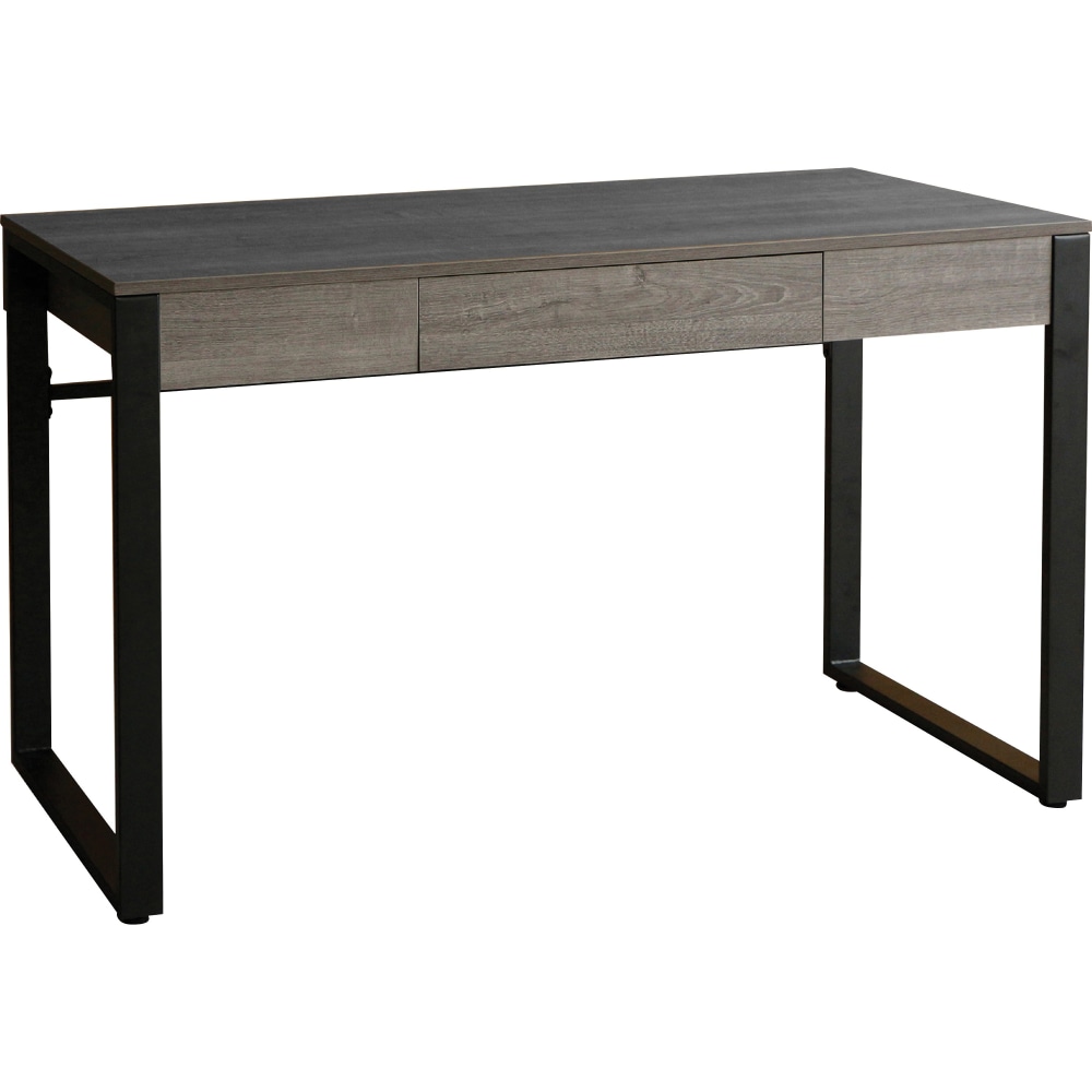 Lorell SOHO Table Desk - 47in x 23.5in x 30in - 1 - Band Edge - Material: Steel Leg, Laminate Top, Polyvinyl Chloride (PVC) Edge, Steel Base - Finish: Charcoal, Powder Coated Base MPN:97618