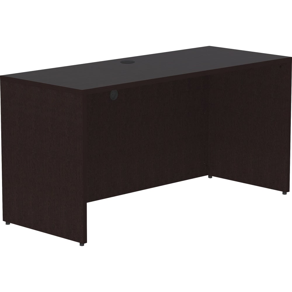 Lorell Essentials 60inW Credenza Computer Desk, Espresso MPN:LLR18213