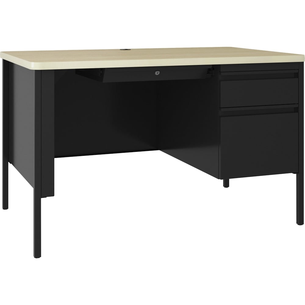 Lorell Fortress 48inW Right-Pedestal Computer Desk, Black Maple MPN:LLR66907