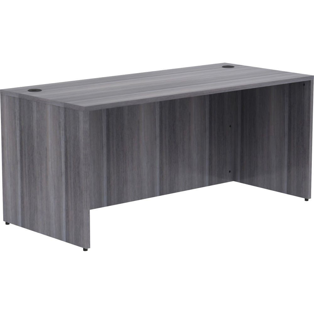 Lorell Essentials 66inW Computer Desk, Weathered Charcoal MPN:LLR69546