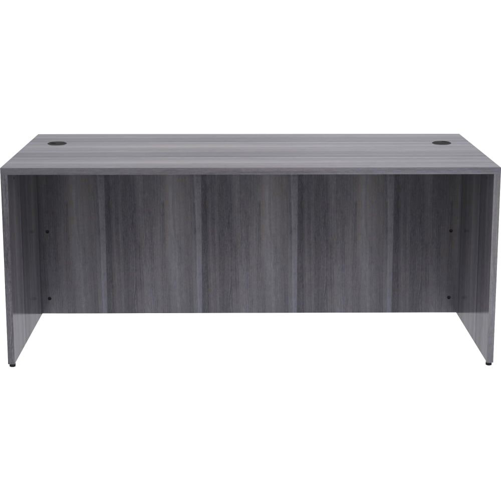 Lorell 71inW Computer Desk, Weathered Charcoal MPN:LLR69550