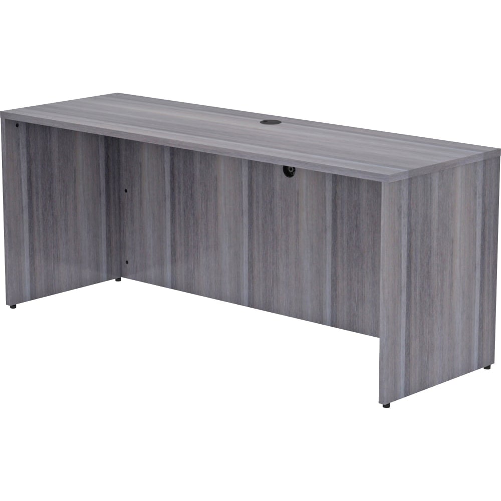 Lorell 72inW Credenza Computer Desk, Weathered Charcoal MPN:LLR69552