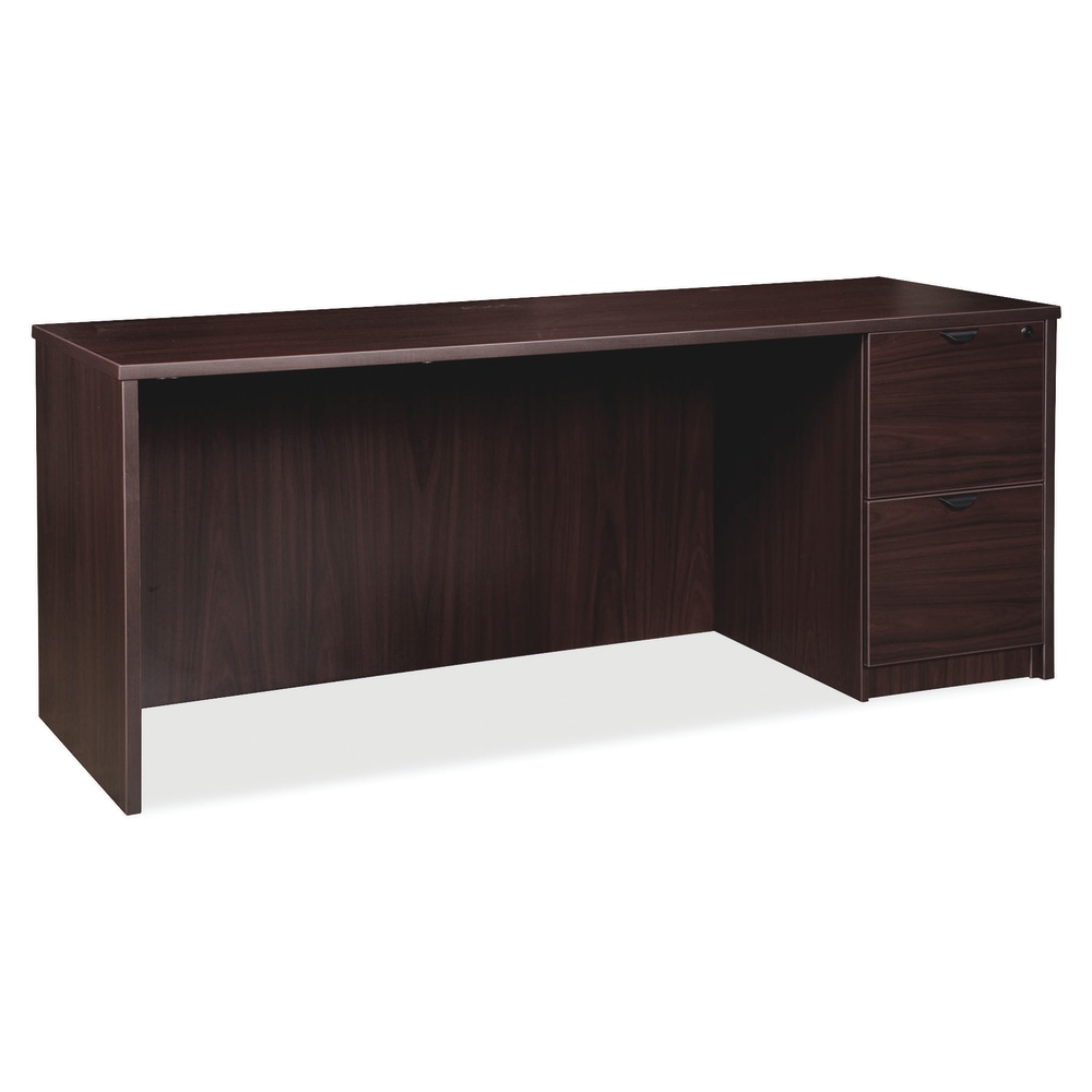 Lorell Prominence 2.0 66inW Right-Pedestal Credenza Computer Desk, Espresso MPN:LLRPC2466RES