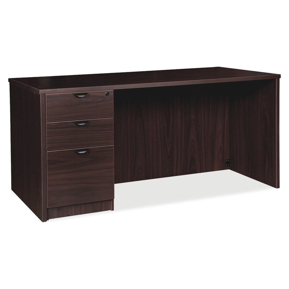 Lorell Prominence 2.0 60inW Left-Pedestal Computer Desk, Espresso MPN:LLRPD3060LSPES