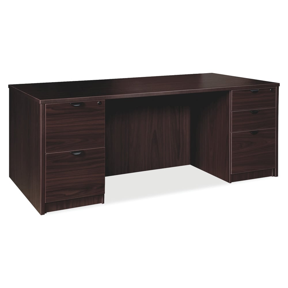 Lorell Prominence 2.0 72inW Double-Pedestal Computer Desk, Espresso MPN:LLRPD3672DPES