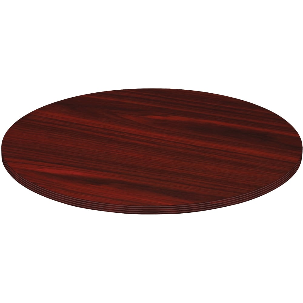 Lorell Chateau Series Round Conference Table Top, 4ftW, Mahogany MPN:34353