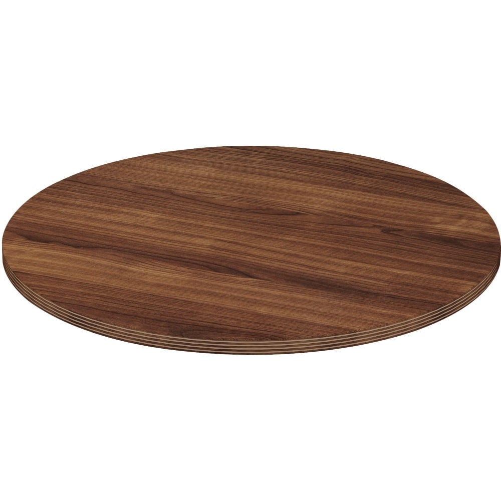 Lorell Chateau Series Round Conference Table Top, 42inW, Walnut MPN:34358