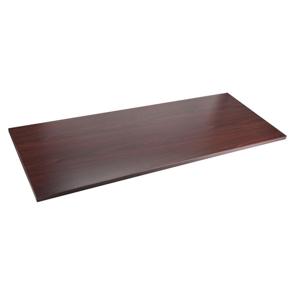 Lorell Quadro Sit-To-Stand Laminate Table Top, 48inW x 24inD, Mahogany MPN:59603