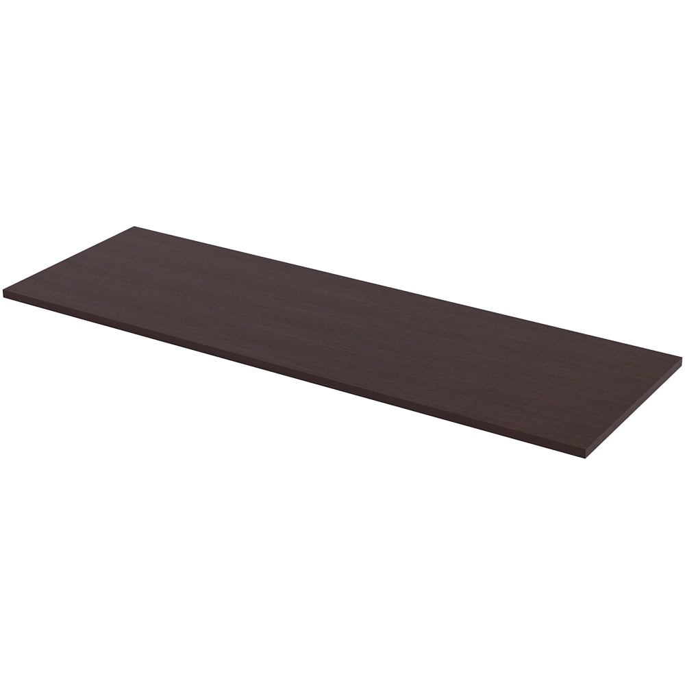 Lorell Quadro Sit-To-Stand Laminate Table Top, 72inW x 24inD, Espresso MPN:59633