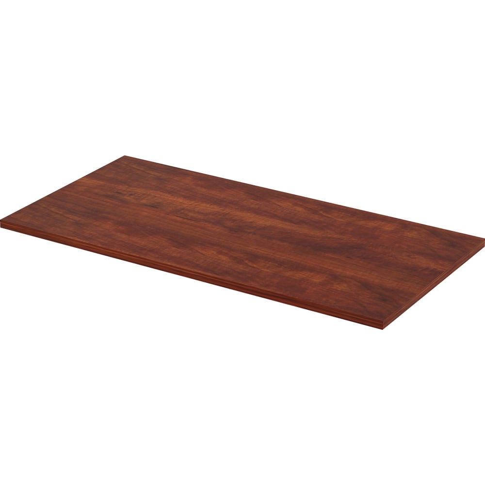 Lorell Quadro Sit-To-Stand Laminate Table Top, 48inW x 24inD, Cherry MPN:59637