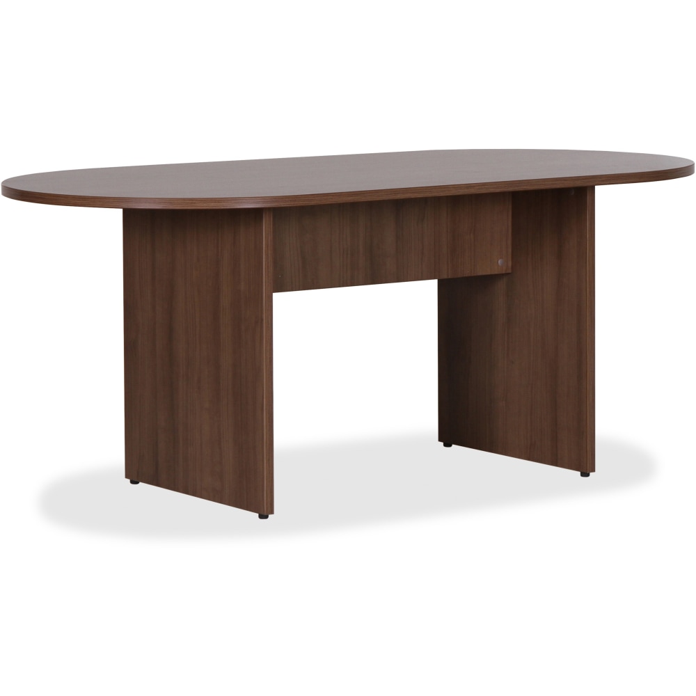 Lorell Essentials Laminate Oval Conference Table, 29-1/2inH x 72inW x 36inD, Walnut MPN:69988