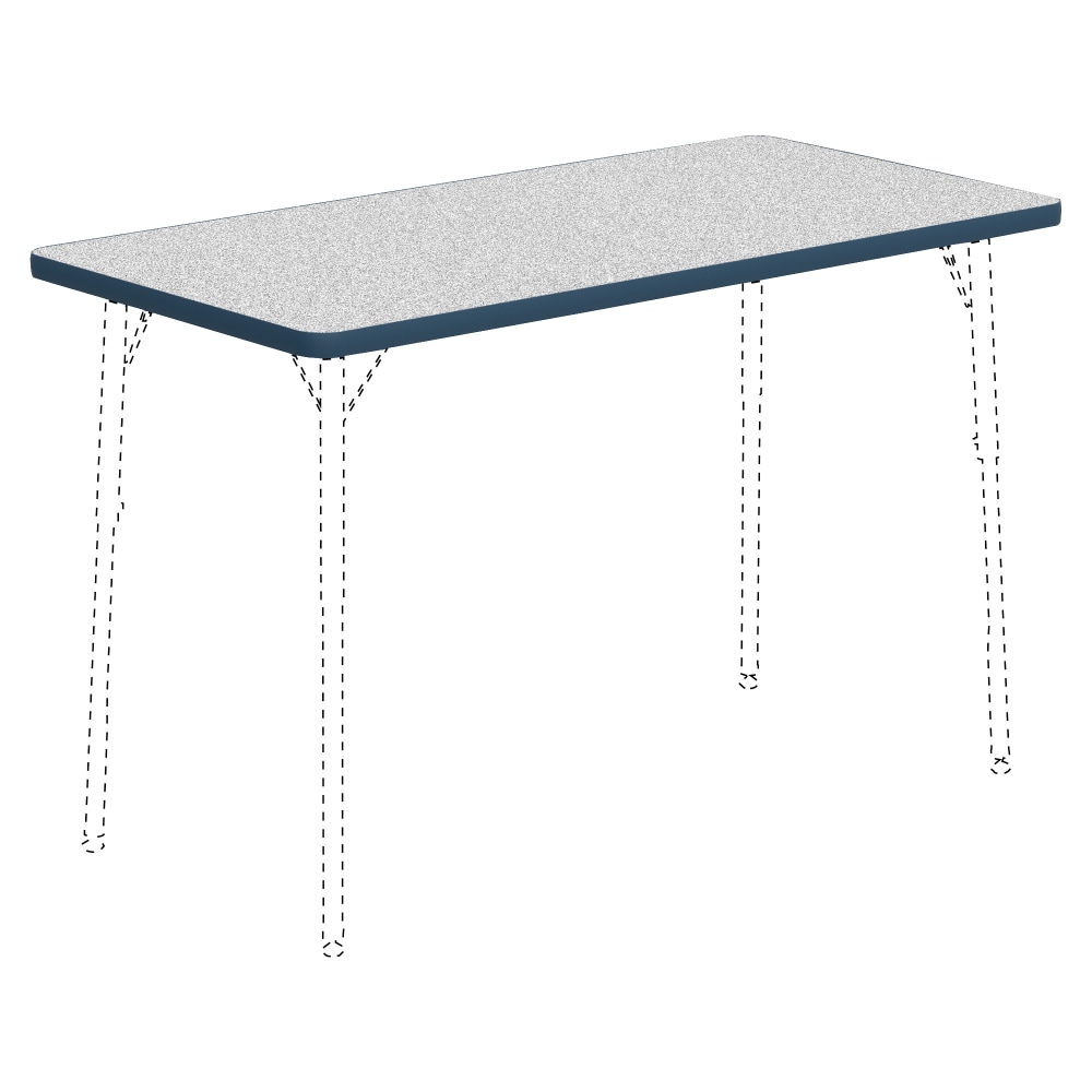 Lorell Classroom Rectangular Activity Table Top, 48inW x 24inD, Gray Nebula/Navy MPN:99916