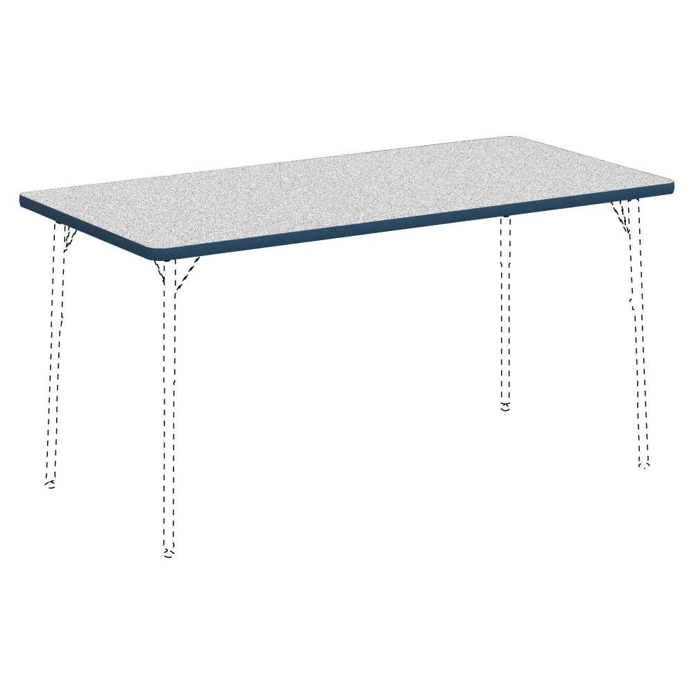 Lorell Classroom Rectangular Activity Table Top, 60inW x 30inD, Gray Nebula/Navy MPN:99918