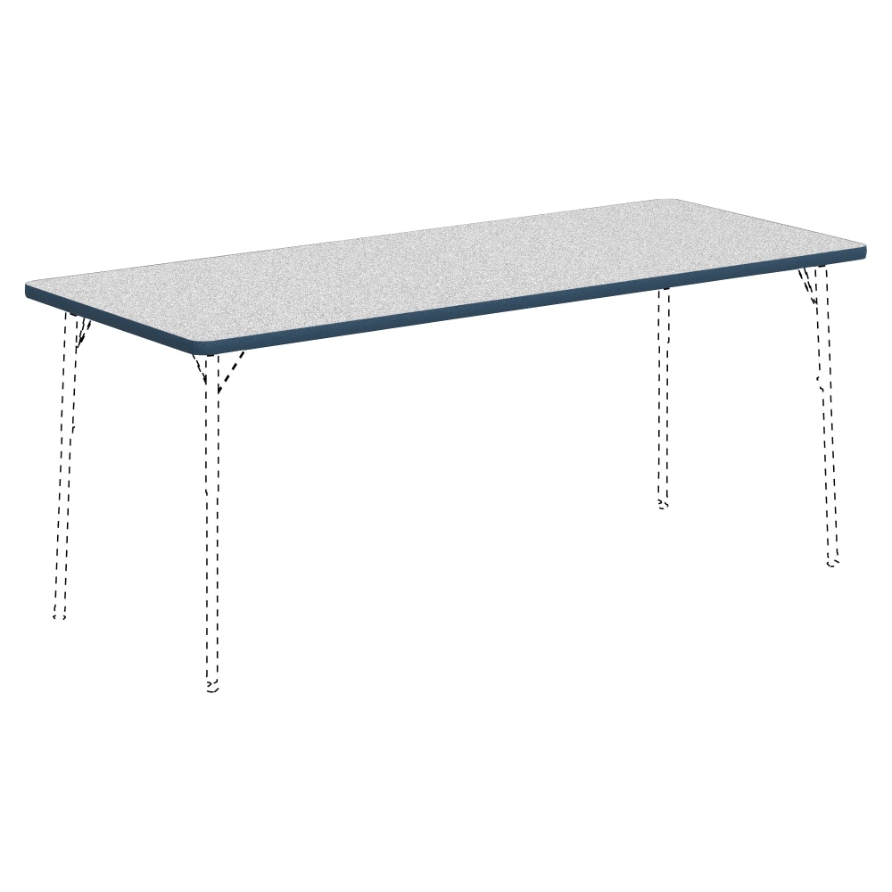 Lorell Classroom Rectangular Activity Table Top, 72inW x 30inD, Gray Nebula/Navy MPN:99920